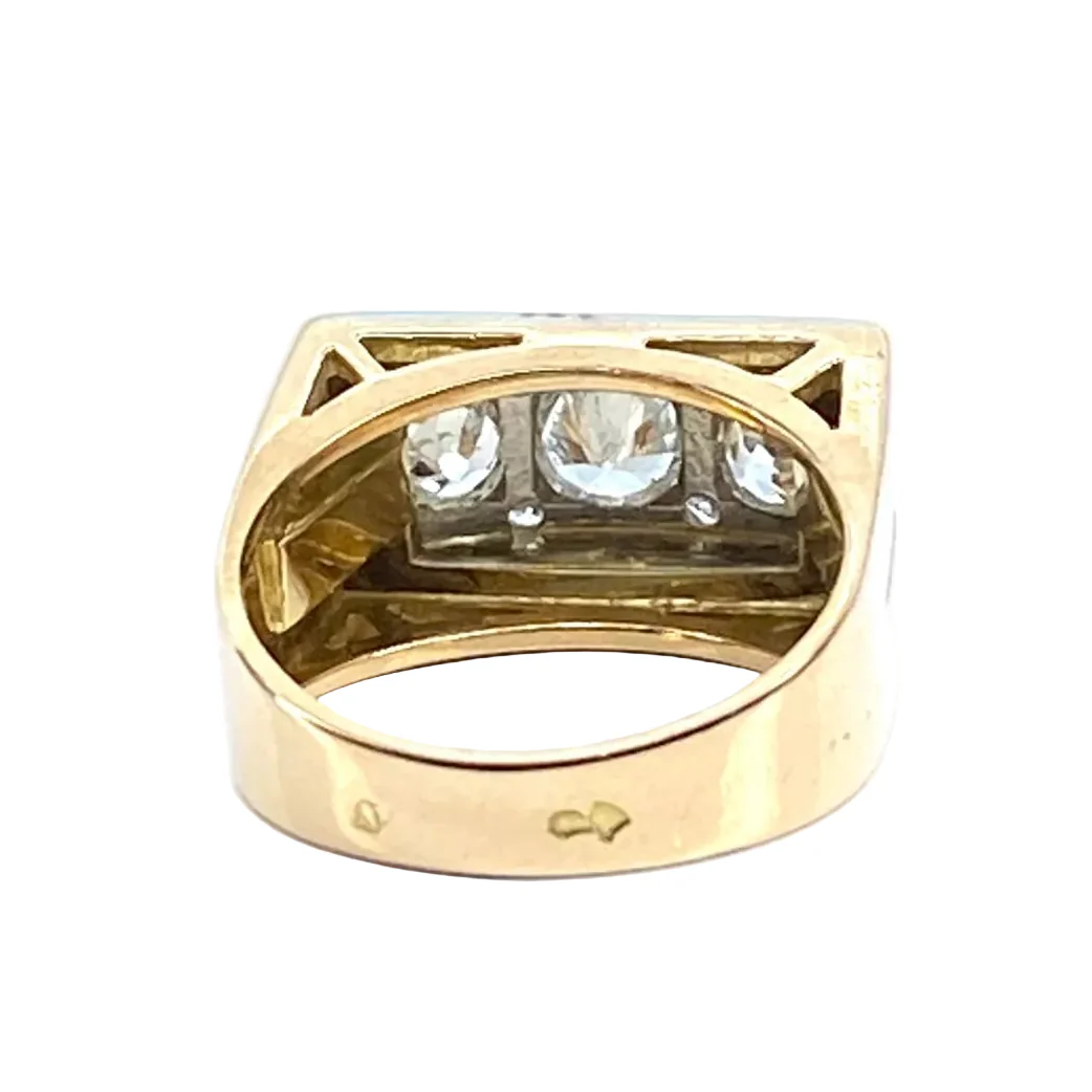 Ring Tank in 18-carat gold and paltinium in diamonds - Image 4