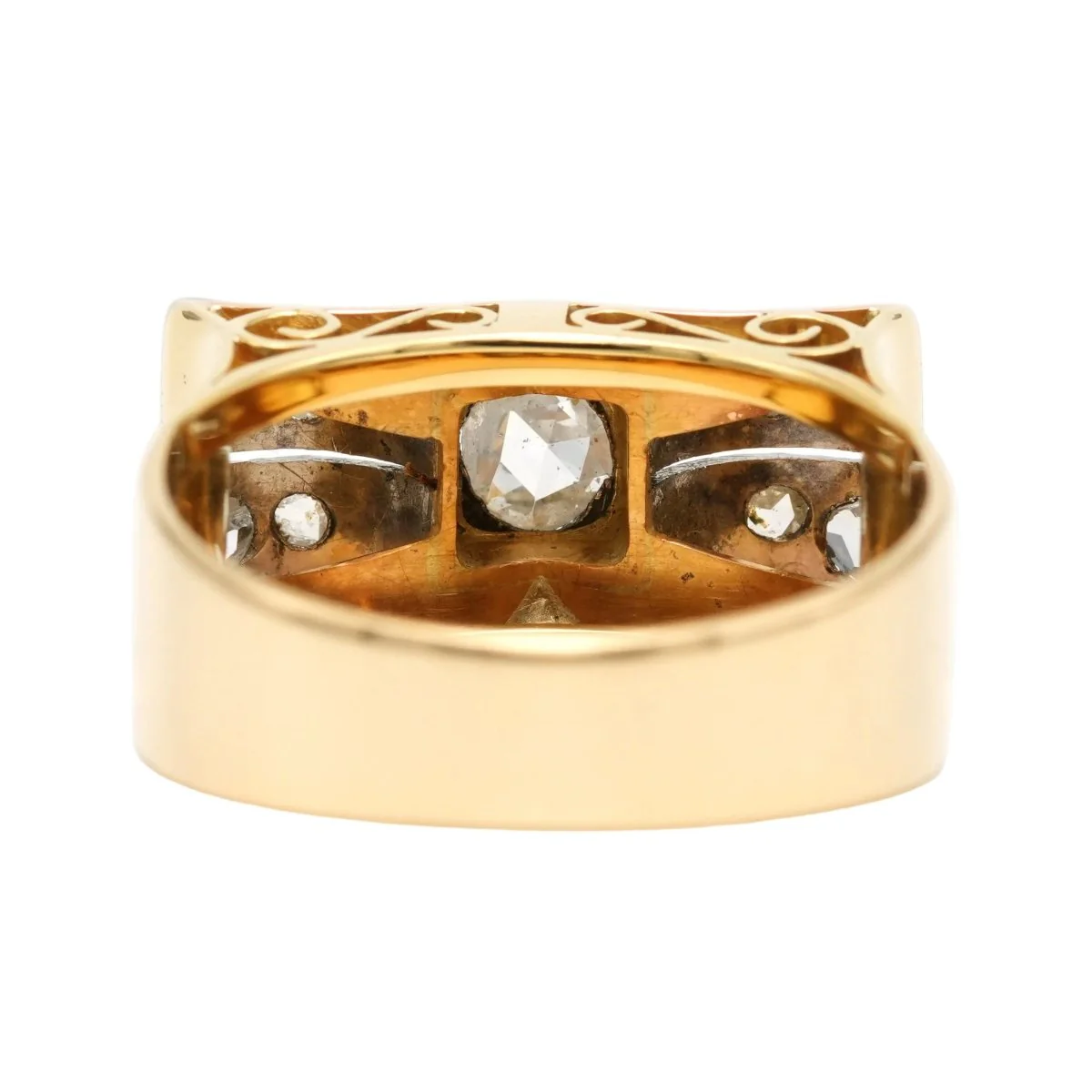 Bague Tank en or blanc, or jaune et diamants - Image 4