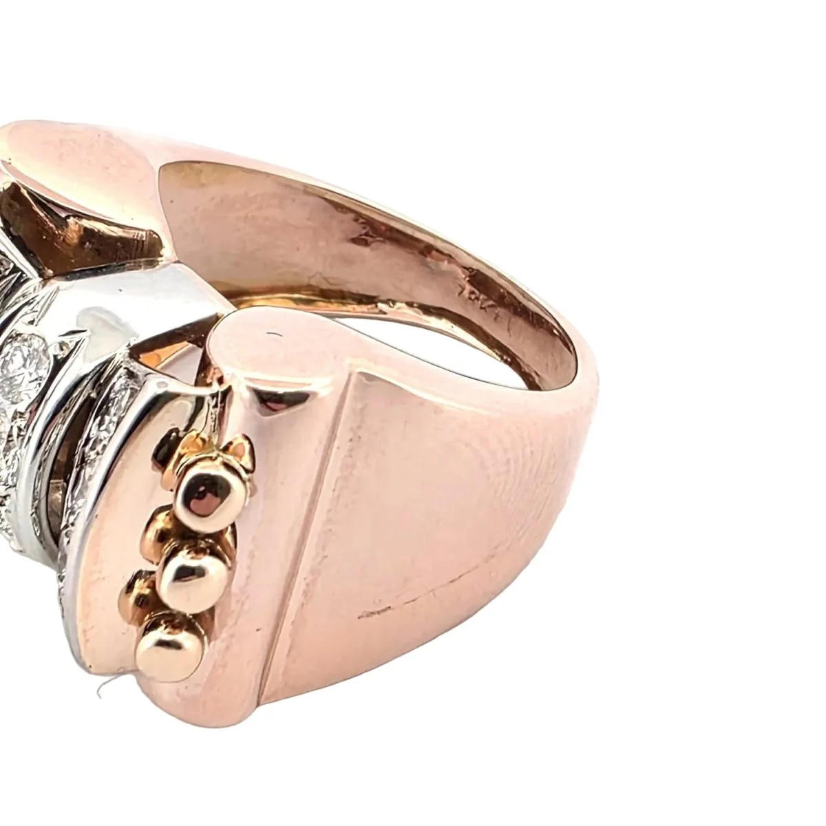Bague Tank en or blanc, or rose et diamants - Image 4