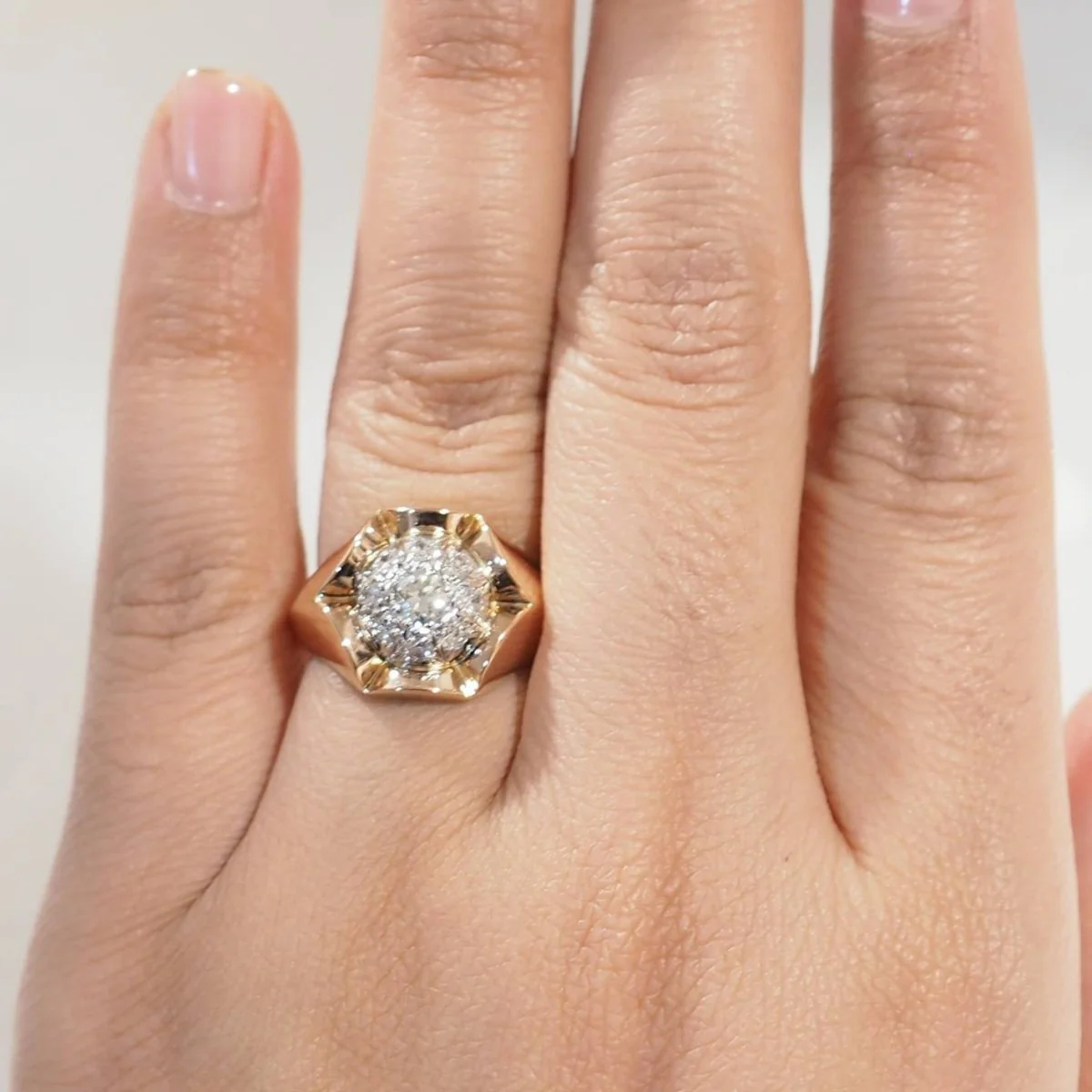 Ring Tank in white gold, rose gold and diamonds. - Image 2