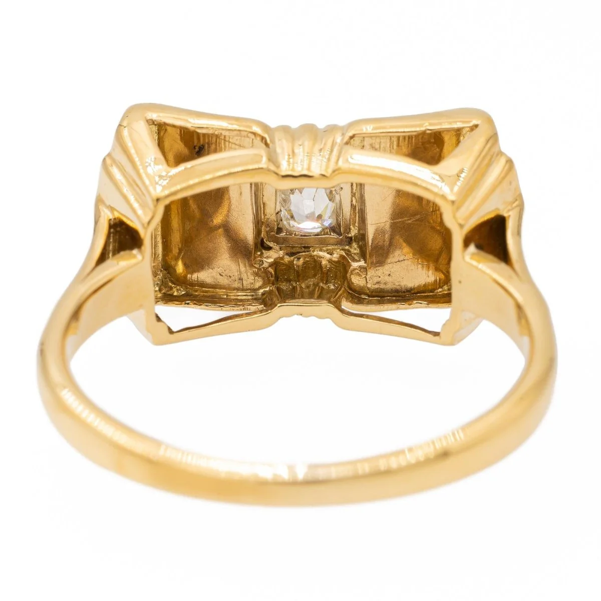 Tank Ring Yellow Gold Diamond - Image 5