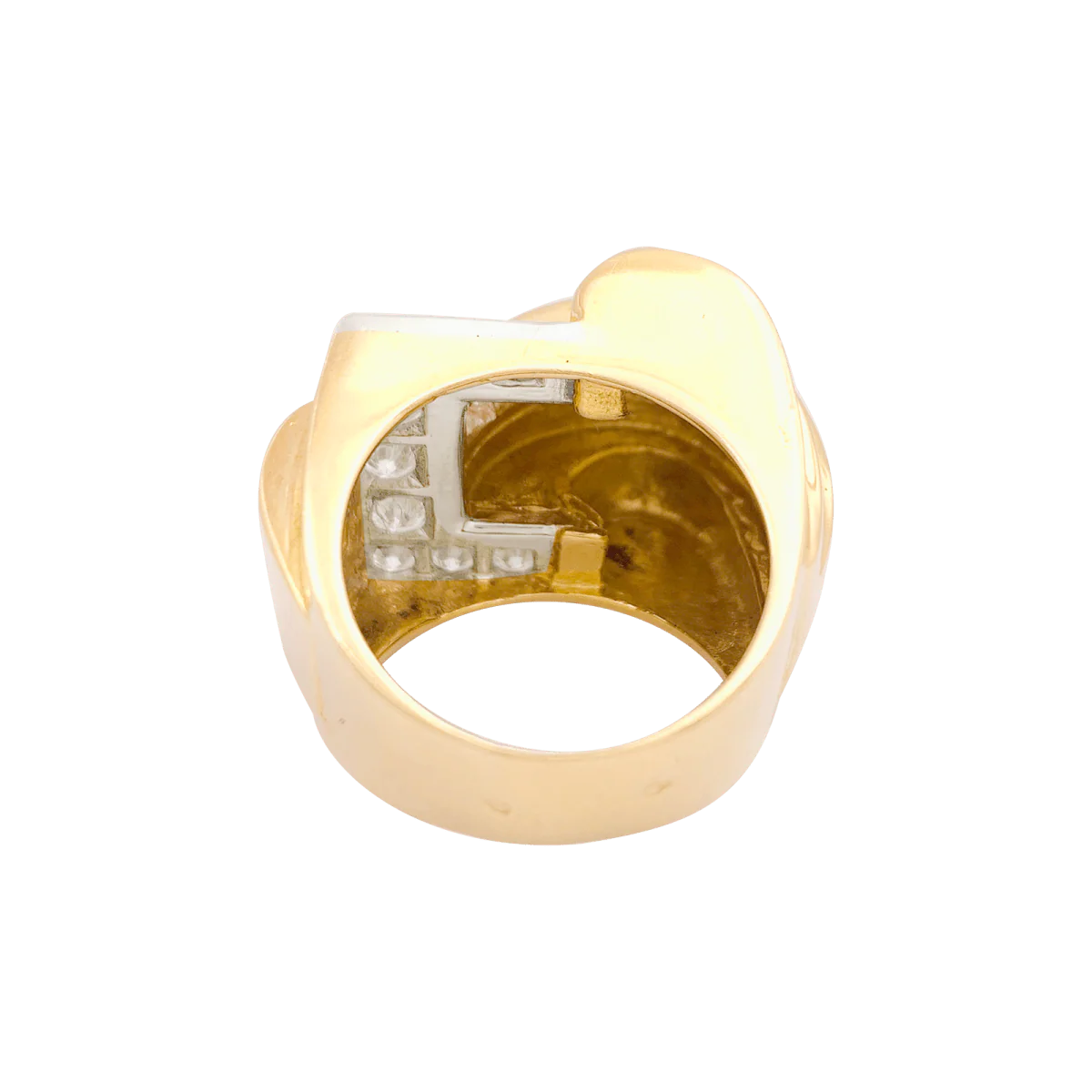 Ring Tank in yellow gold and diamonds - Image 4