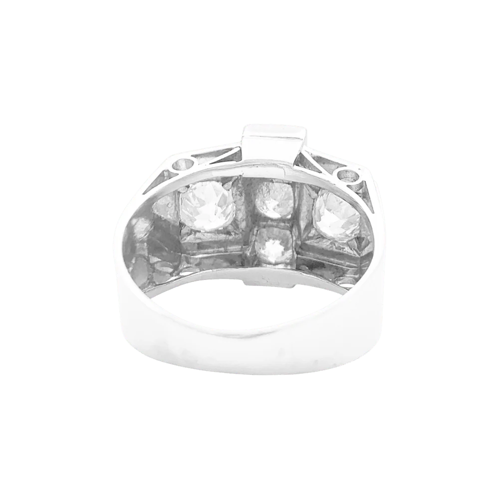 Tank ring in platinum and diamonds - Image 4