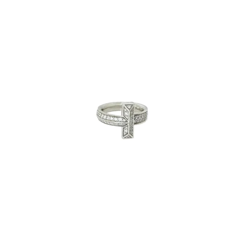 TIFFANY & CO. "Tiffany T" ring in white gold and diamonds