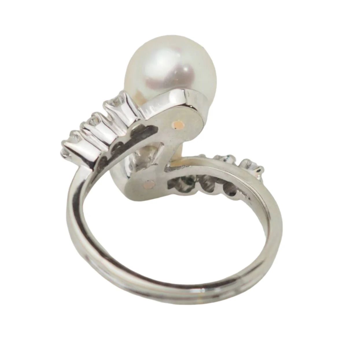 Ring You & Me in white gold, pearls and diamonds - Image 4