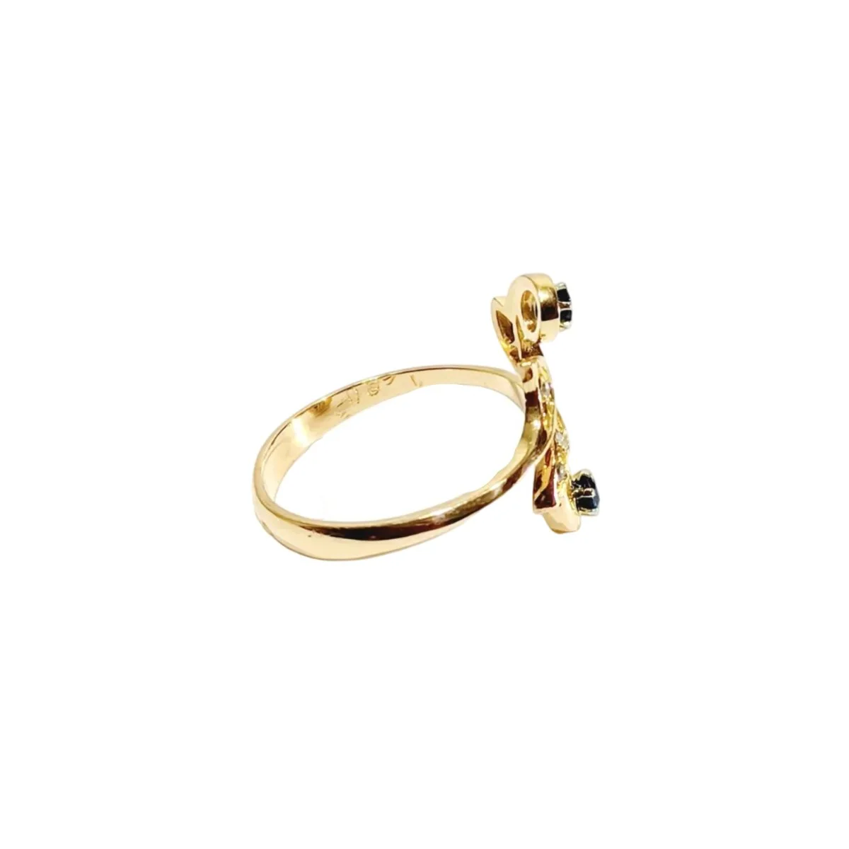 Ring You and Me in yellow gold, sapphire, and diamonds - Image 21