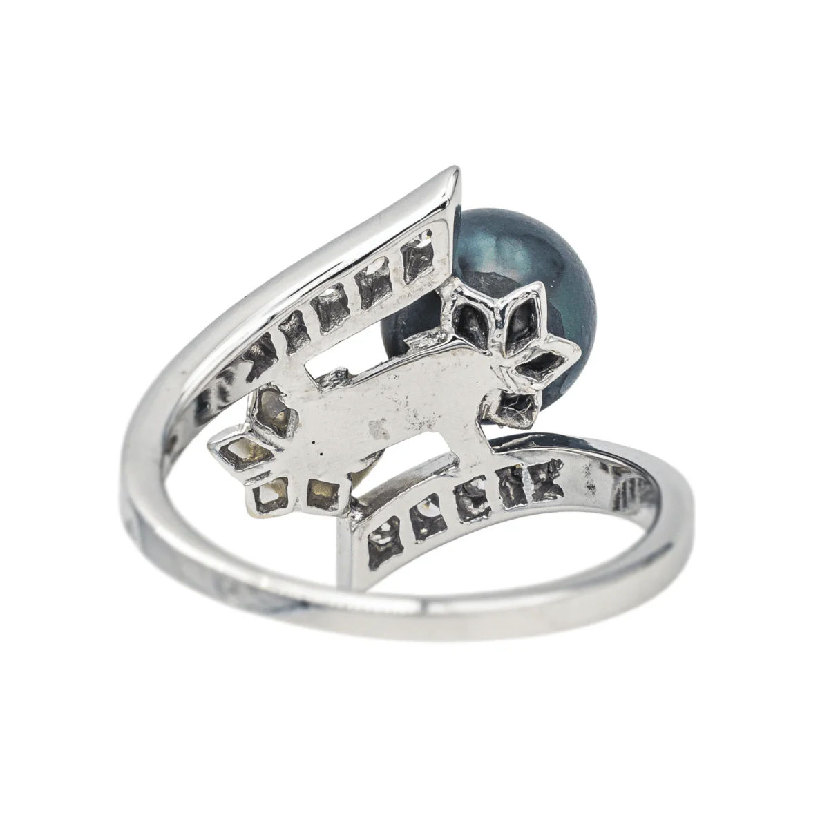 Ring You & Me in white gold, pearls and diamonds - Image 5