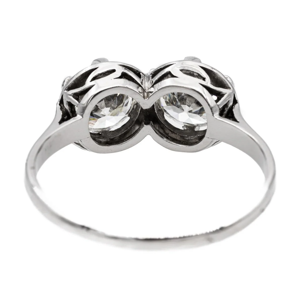 Toi et Moi ring in platinum and diamond - Image 5