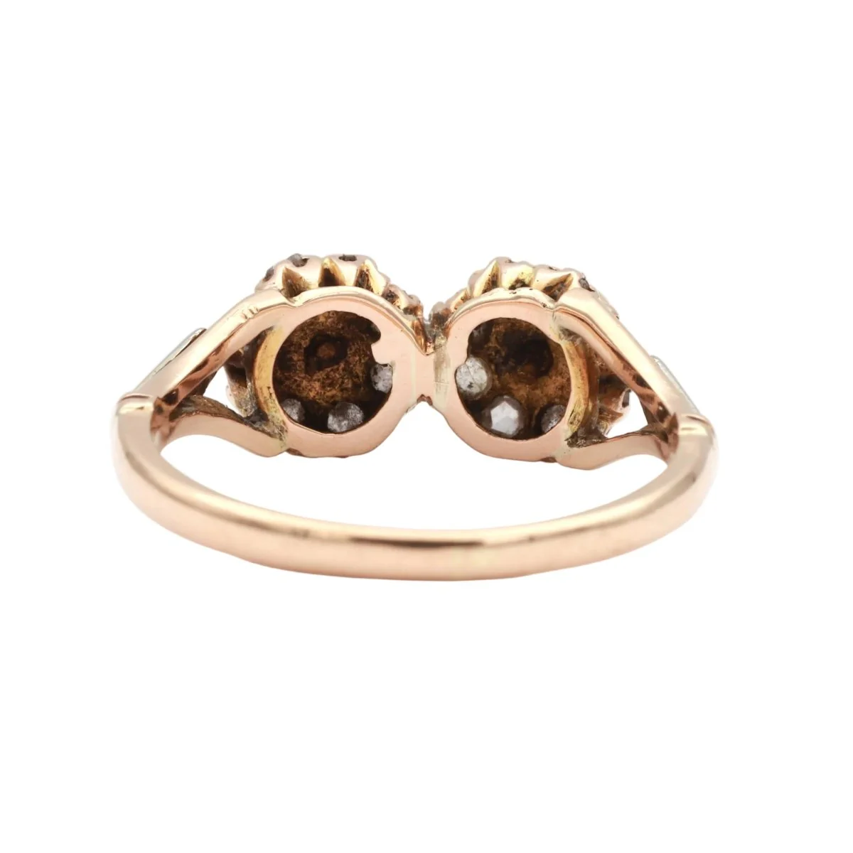 Ring Toi & Moi in white, yellow gold, pearls and diamonds - Image 4