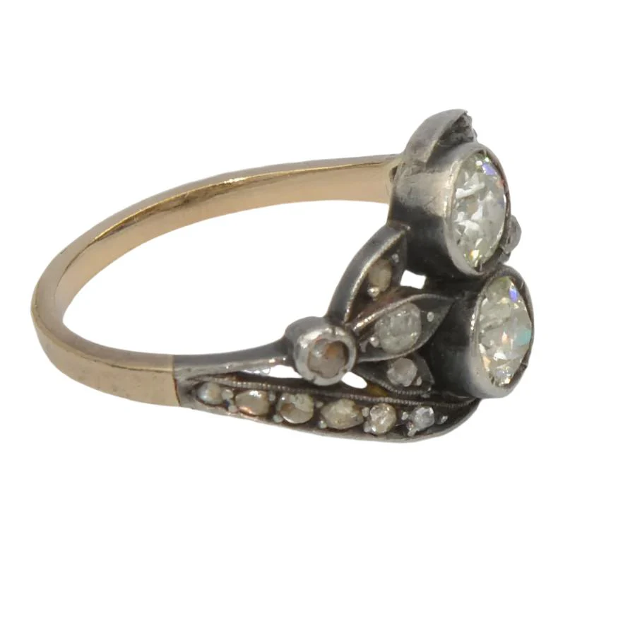 You & Me ring in silver, gold and diamonds - Image 3