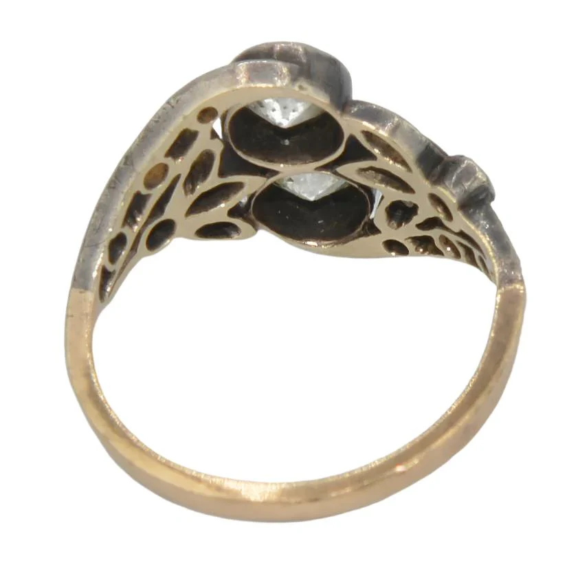You & Me ring in silver, gold and diamonds - Image 4