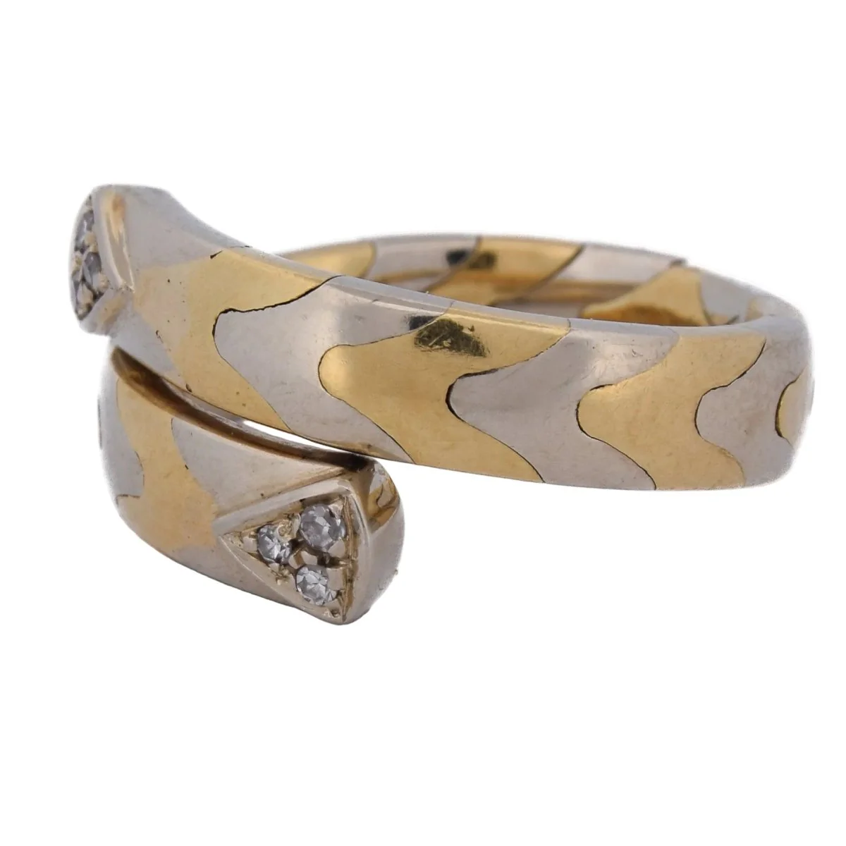 Ring Toi & Moi in white gold, yellow gold and diamonds. - Image 3