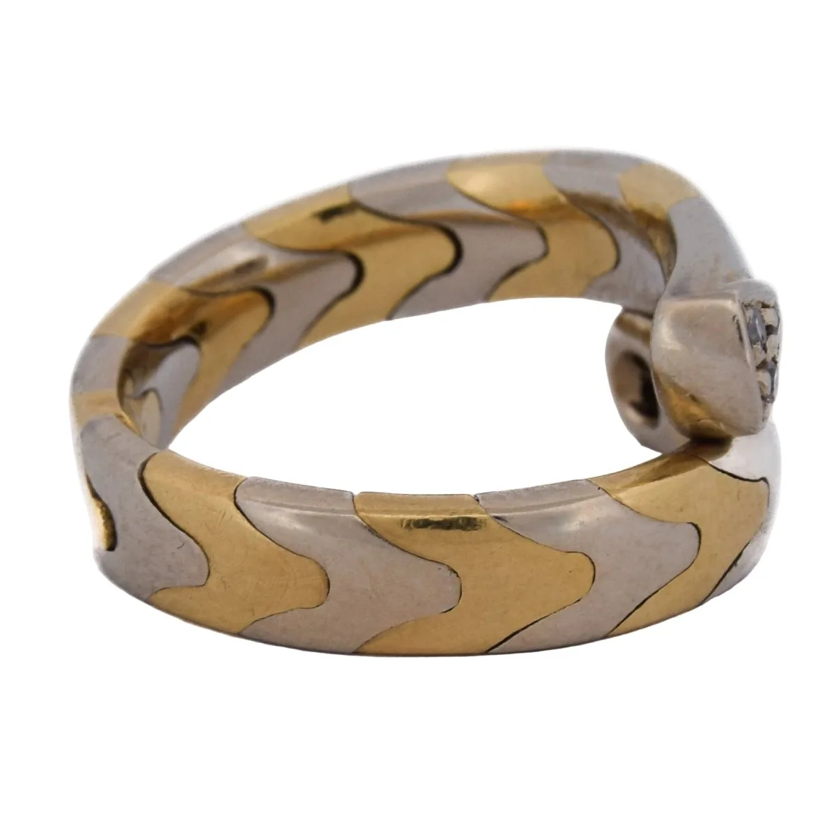 Ring Toi & Moi in white gold, yellow gold and diamonds. - Image 6