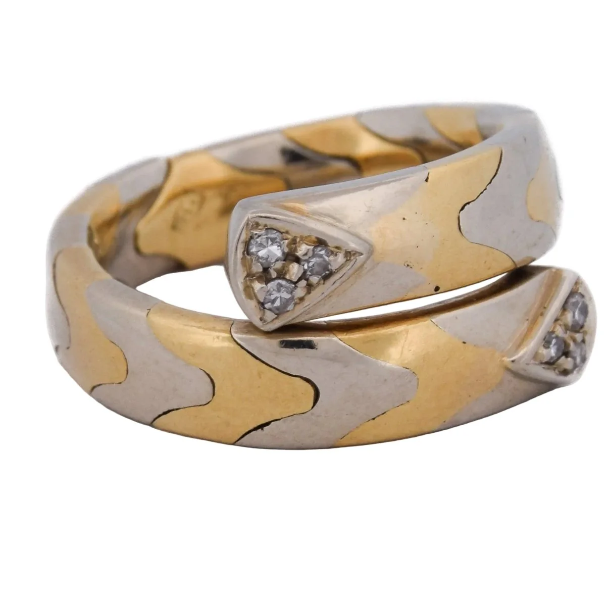 Ring Toi & Moi in white gold, yellow gold and diamonds. - Image 7