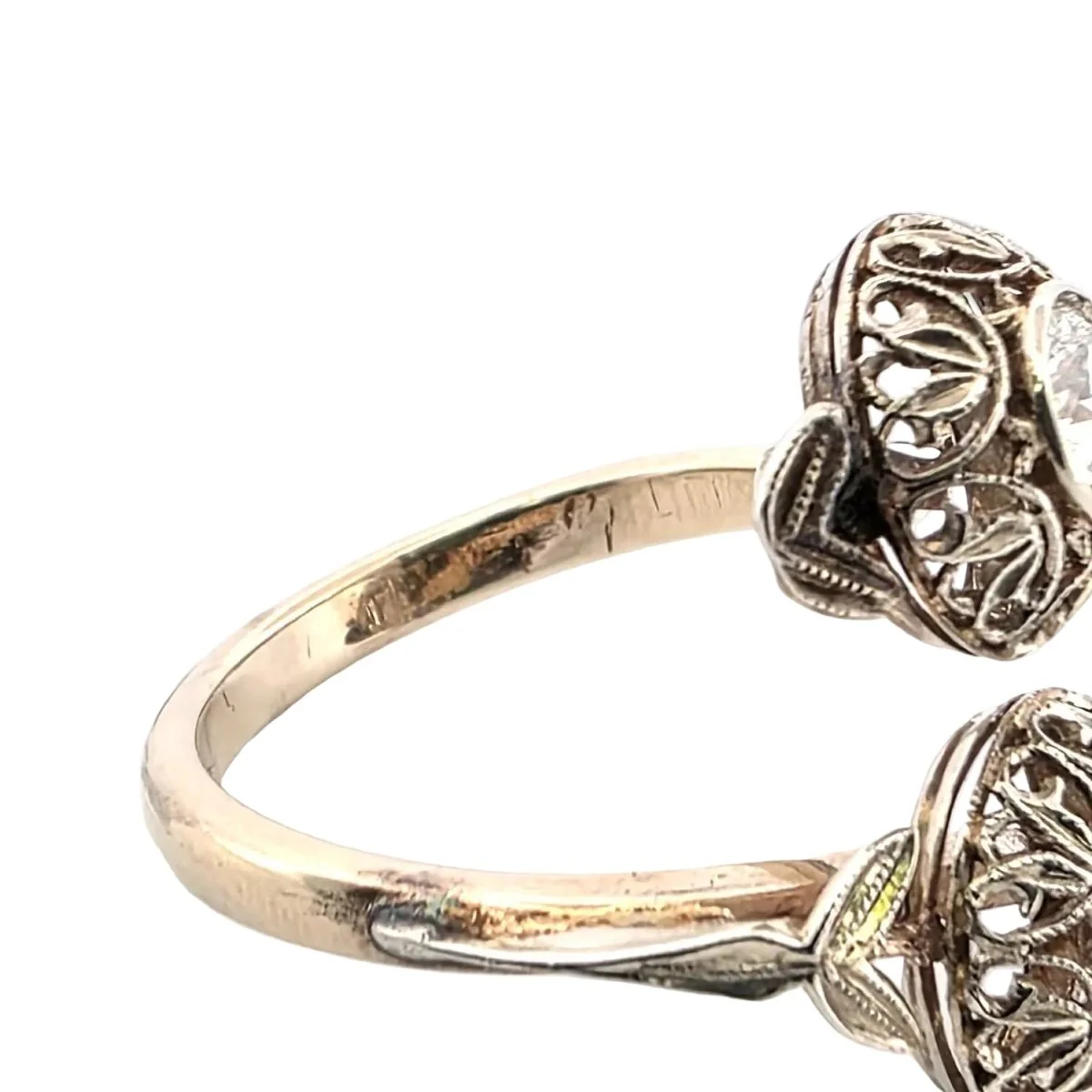 Toi & Moi Ring in Yellow gold and Diamonds - Image 7