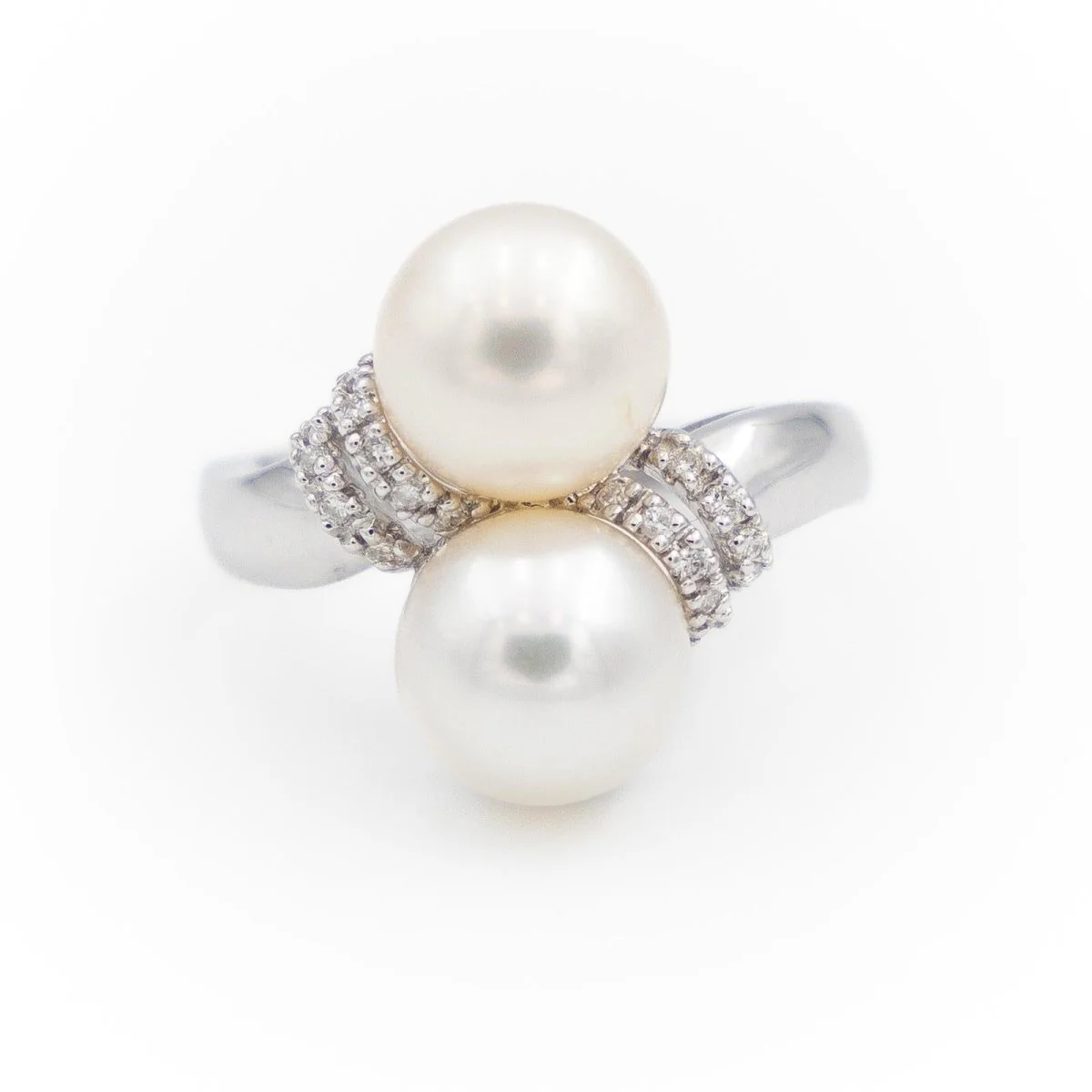 Toi & Moi Ring White gold Pearl