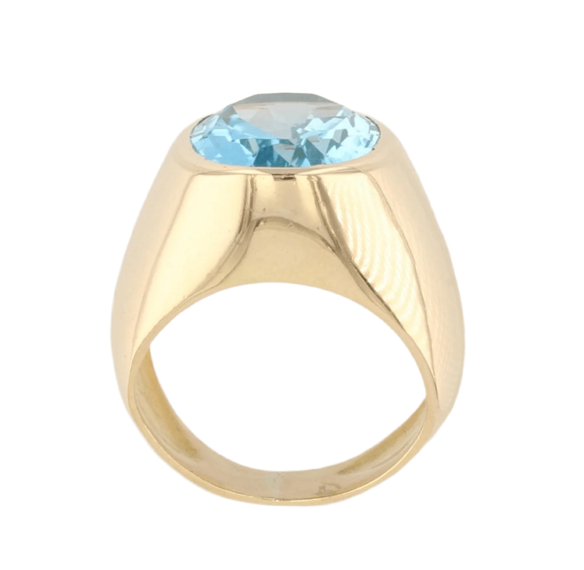 Yellow gold and topaz bangle ring - Image 6