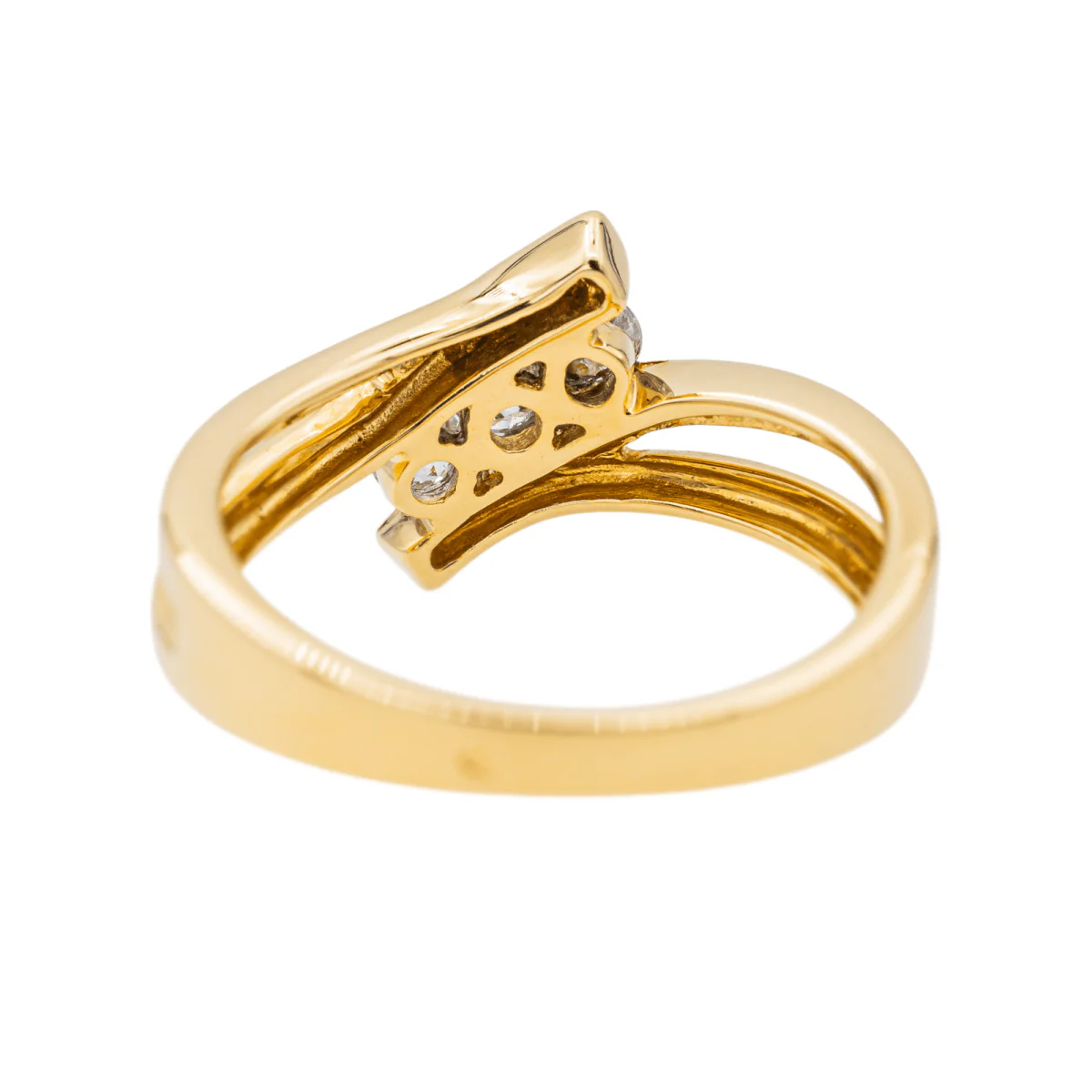 Ring Yellow Gold Trilogy diamond - Image 5