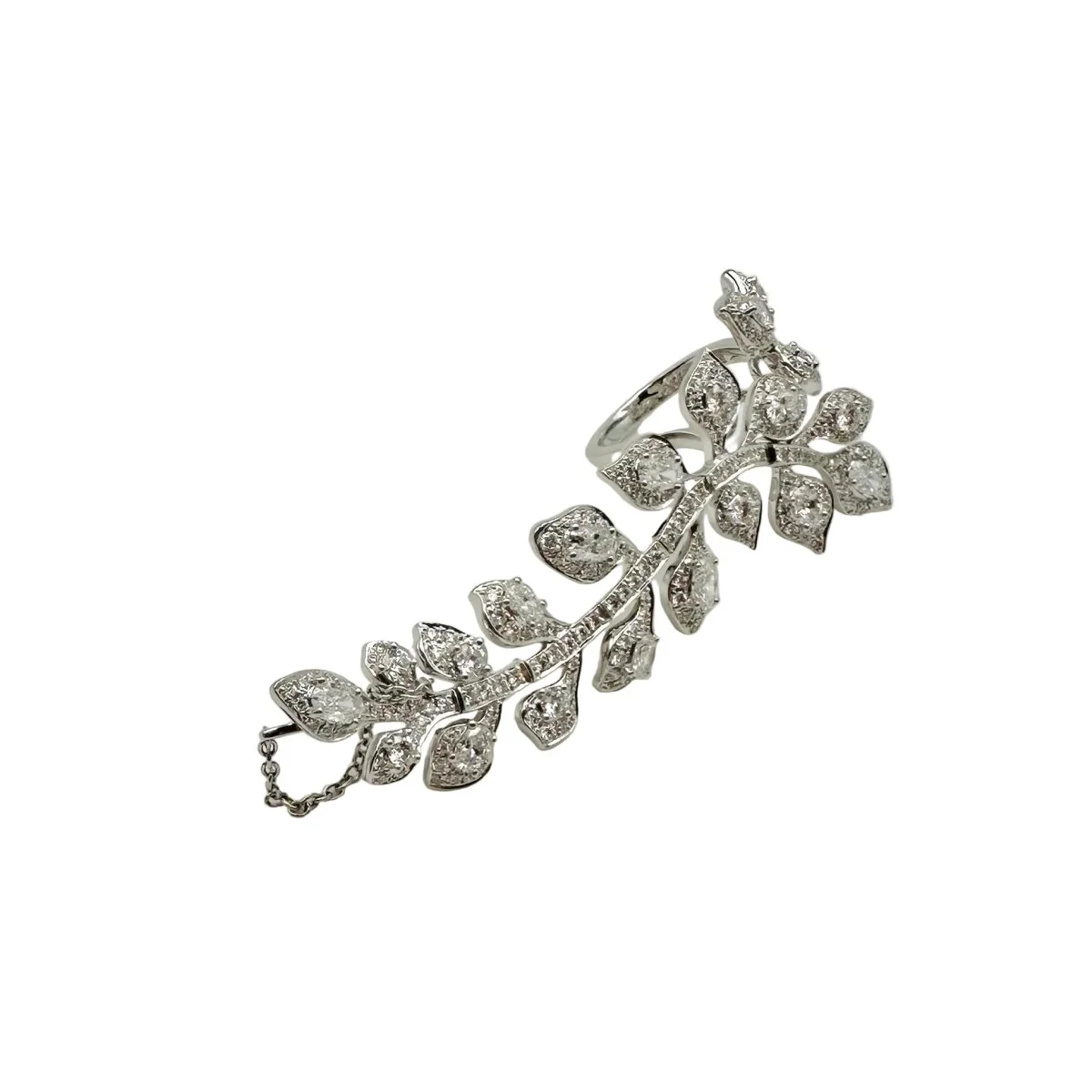 Ring Triple in white gold and diamonds - Image 4