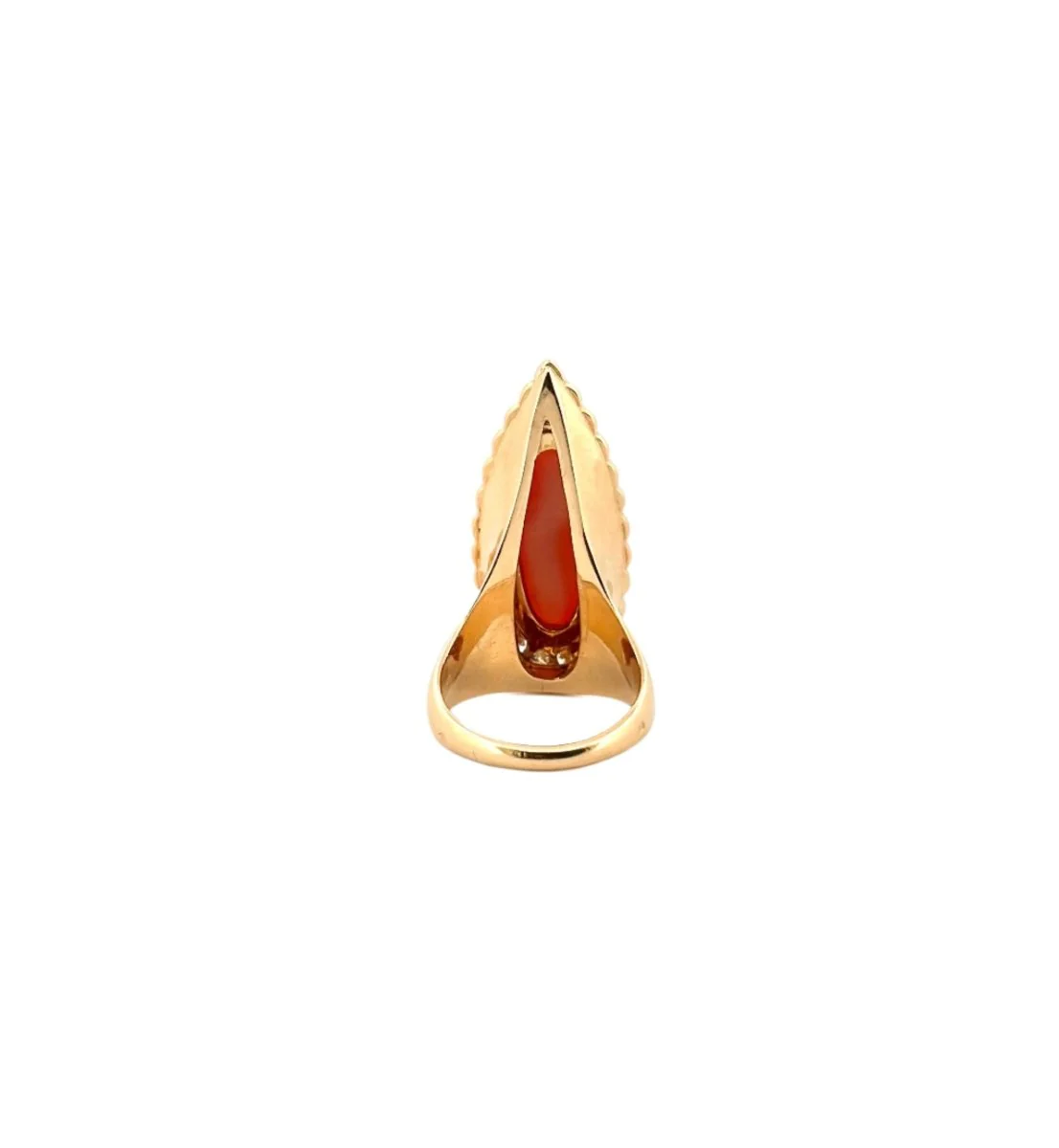 VAN CLEEF & ARPELS "Peninsula" ring in yellow gold, coral and diamonds - Image 4