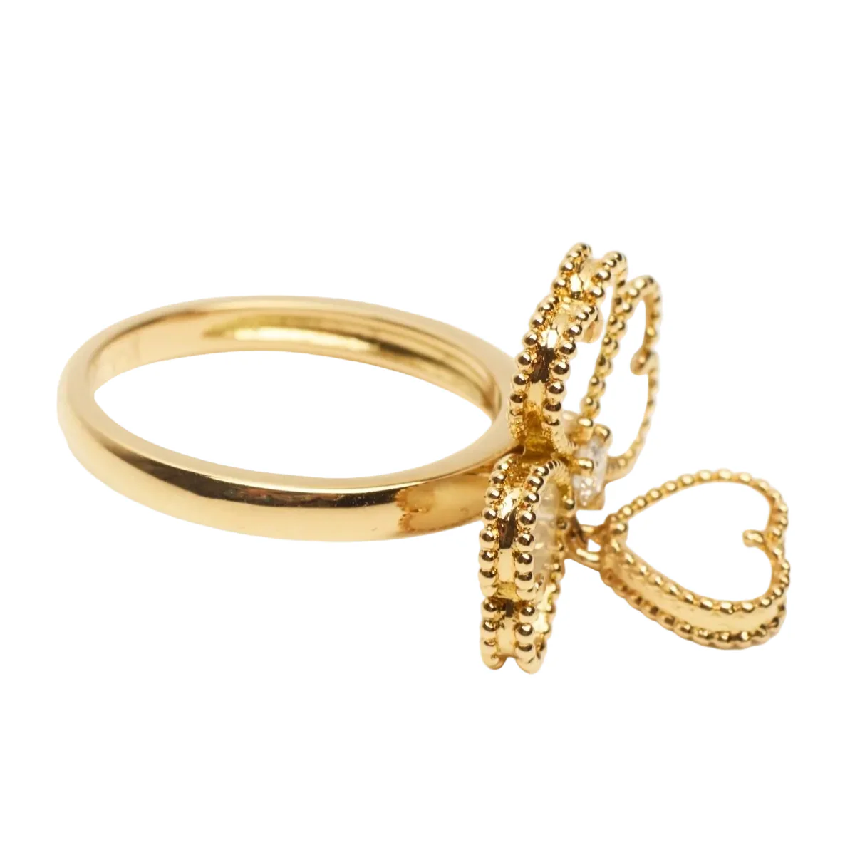 VAN CLEEF & ARPELS "Sweet Hearts" Ring in Yellow gold, Mother-of-pearl and Diamond - Image 3