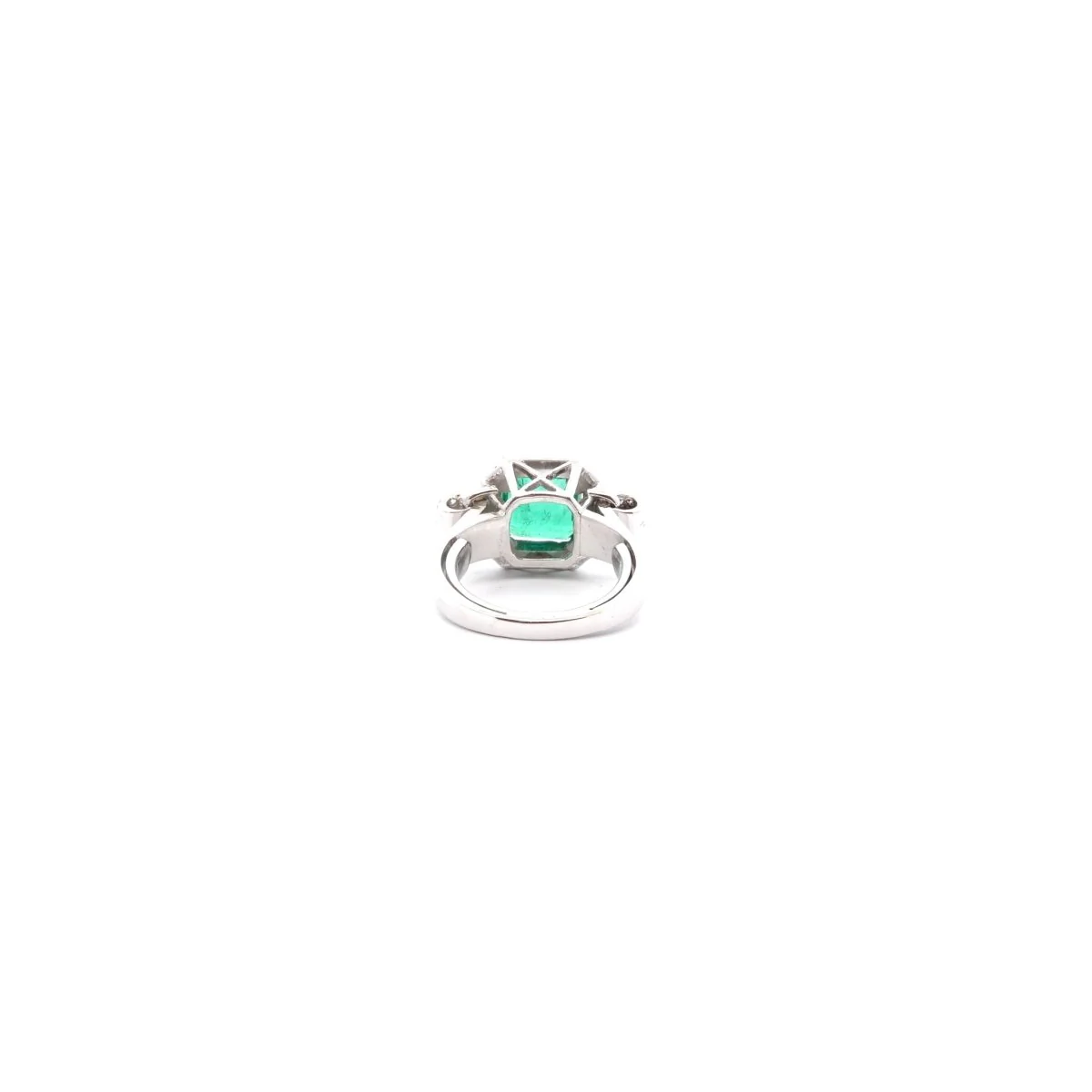 Ring vintage emerald 1.54cts and diamonds - Image 5