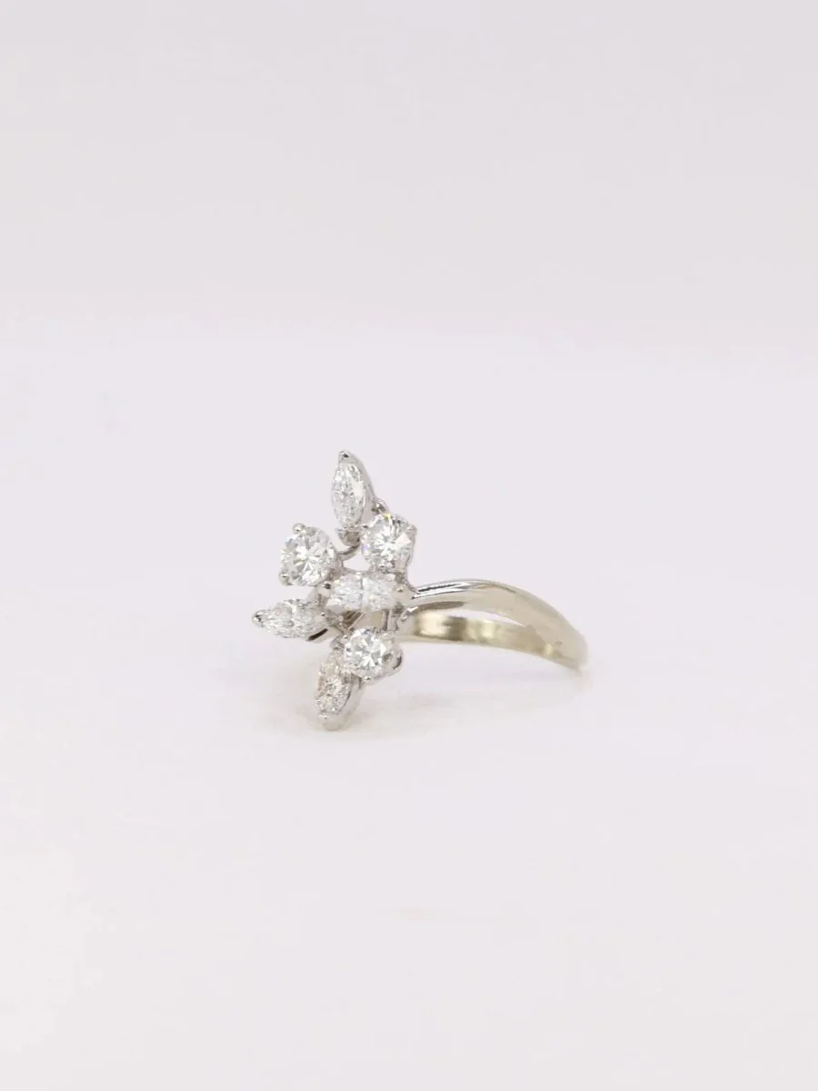 Vintage flower diamond ring - Image 3