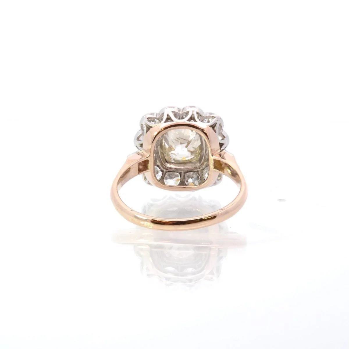 Ring Marguerite en yellow gold, paltinium and diamonds - Image 3