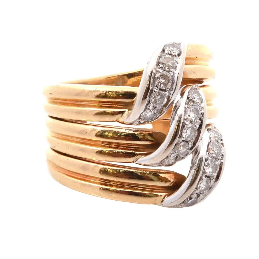 Cartier ring in yellow gold, platinum, and diamonds - Image 5