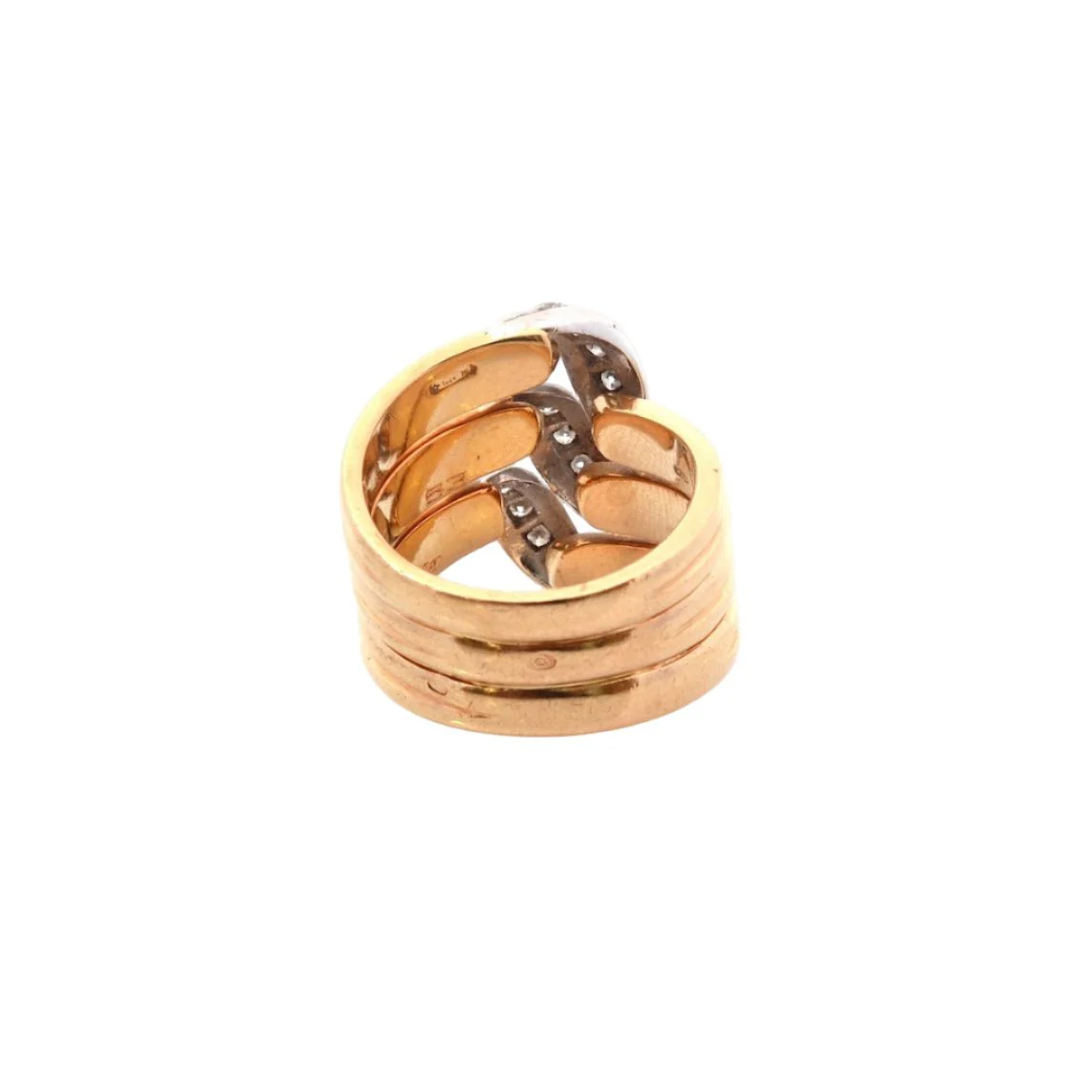Cartier ring in yellow gold, platinum, and diamonds - Image 6
