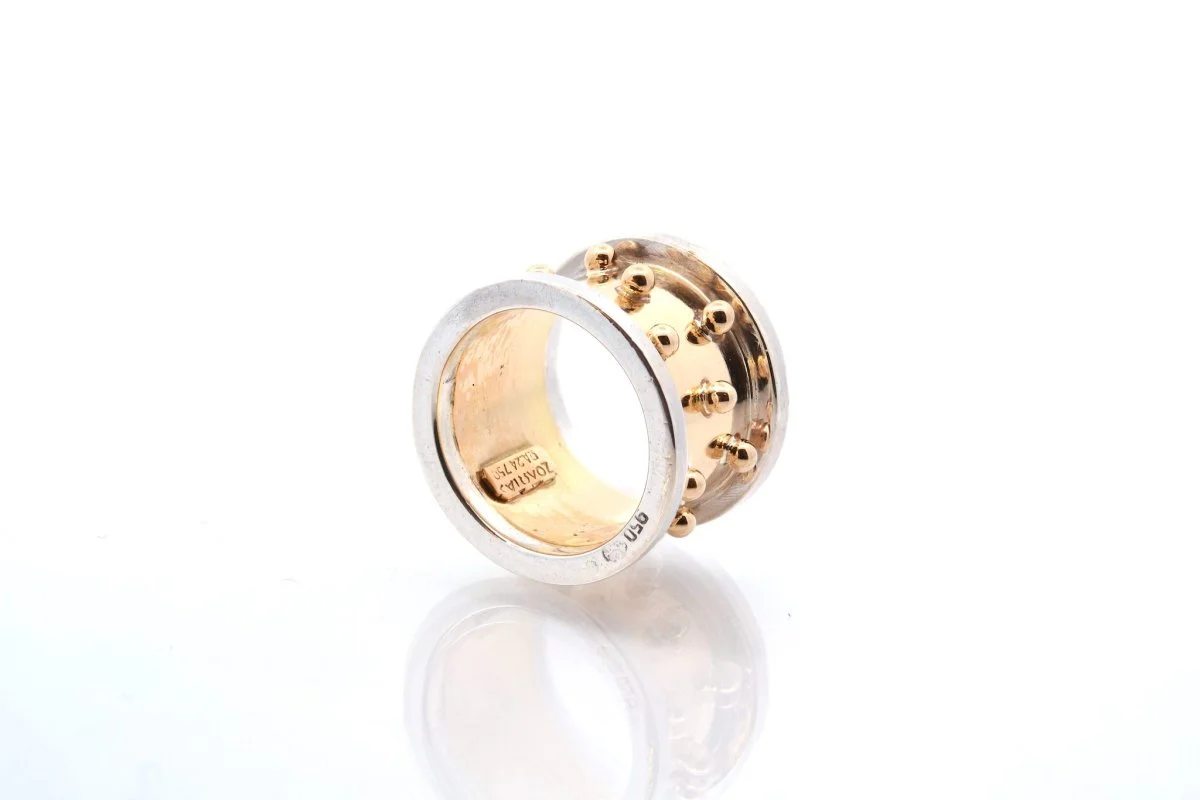 ZOLOTAS ring in yellow gold and silver - Image 4