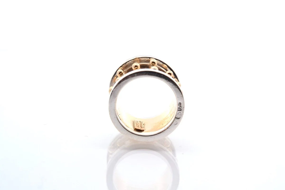 ZOLOTAS ring in yellow gold and silver - Image 5