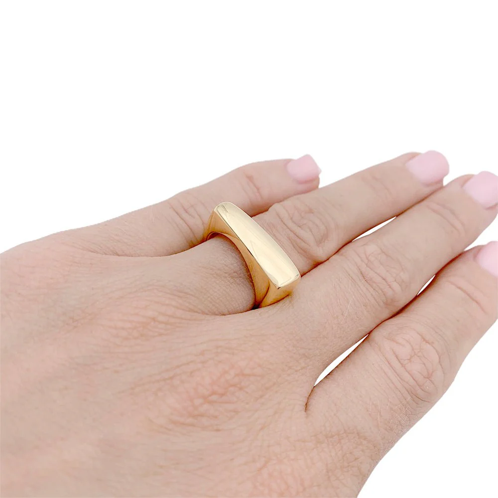 Duo Rings in yellow gold and wood - Image 6