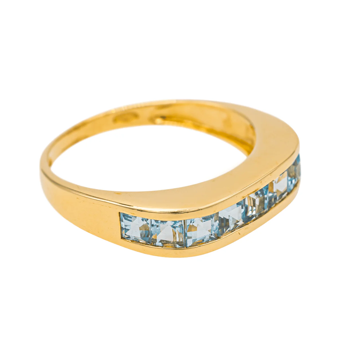 Yellow gold and topaz BALMAIN Bangle Ring - Image 6