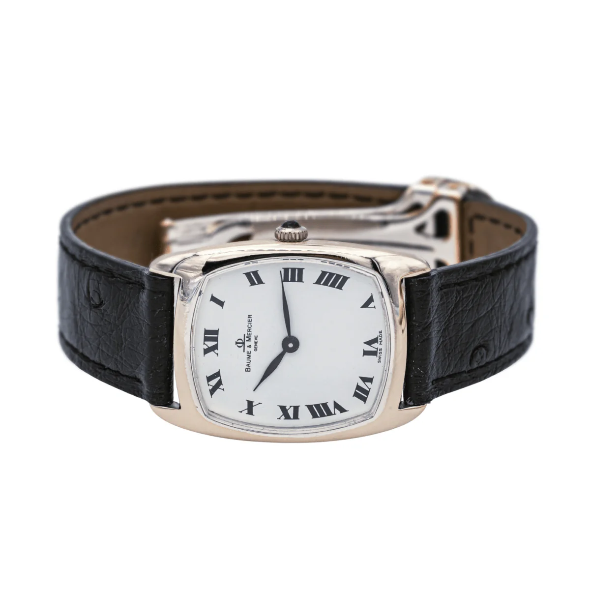 Watch BAUME & MERCIER in white gold, sapphire and leather - Image 3