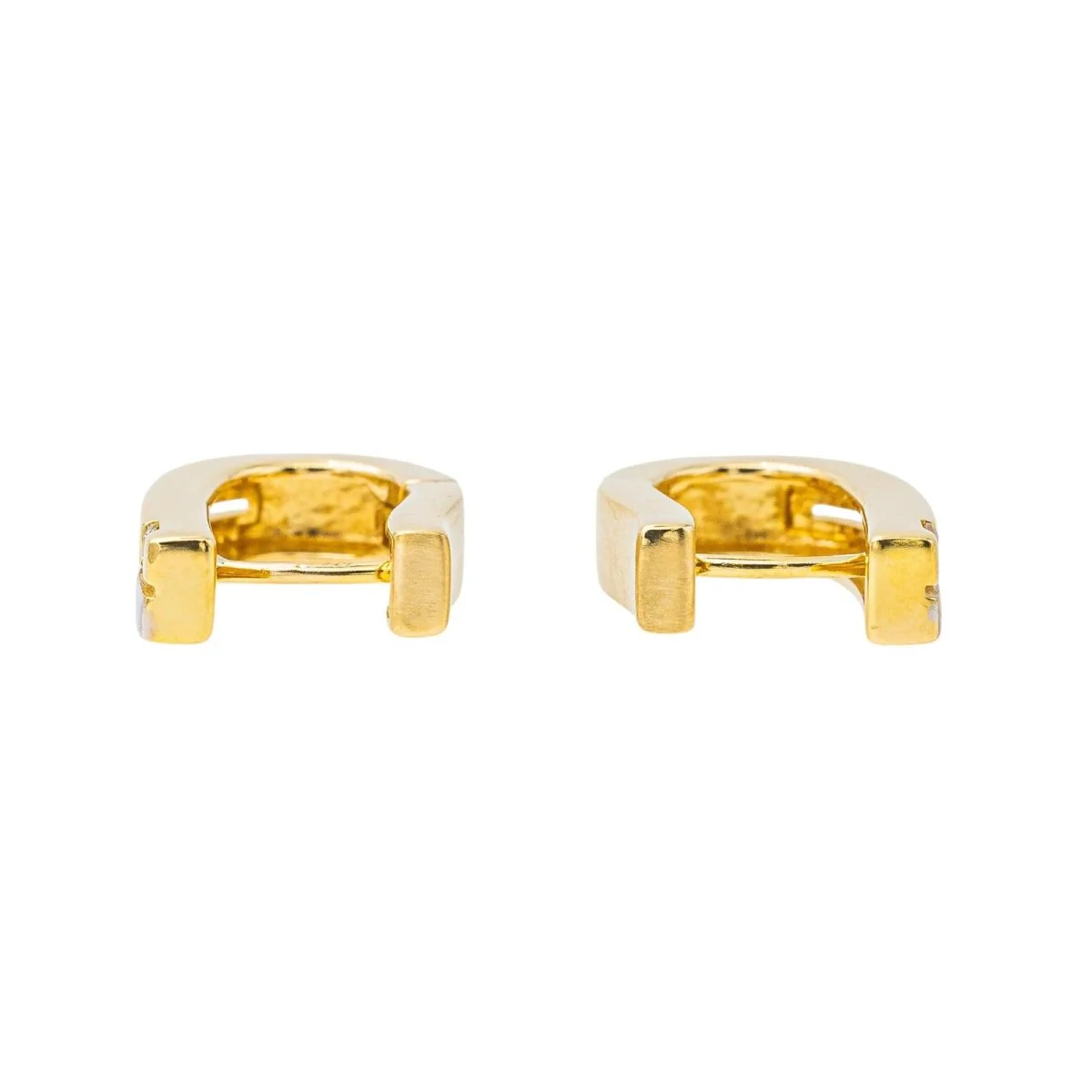 Yellow gold diamond earrings - Image 4