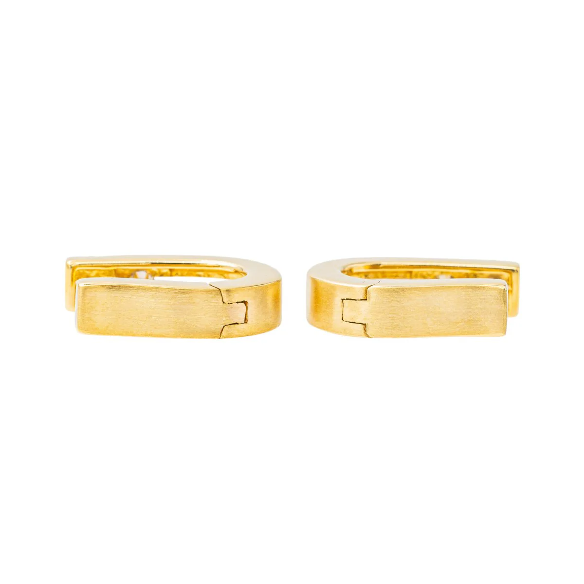 Yellow gold diamond earrings - Image 6