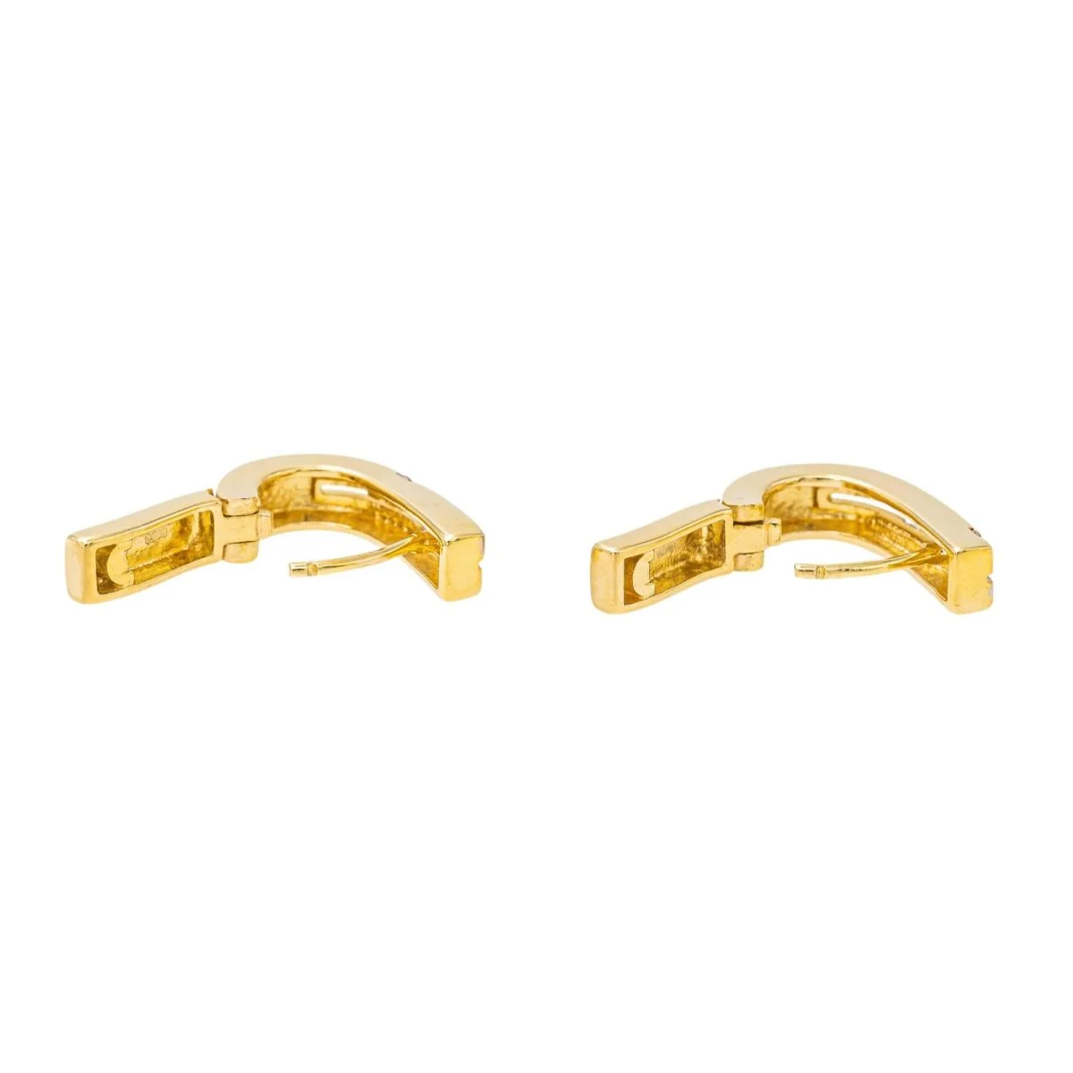 Yellow gold diamond earrings - Image 7