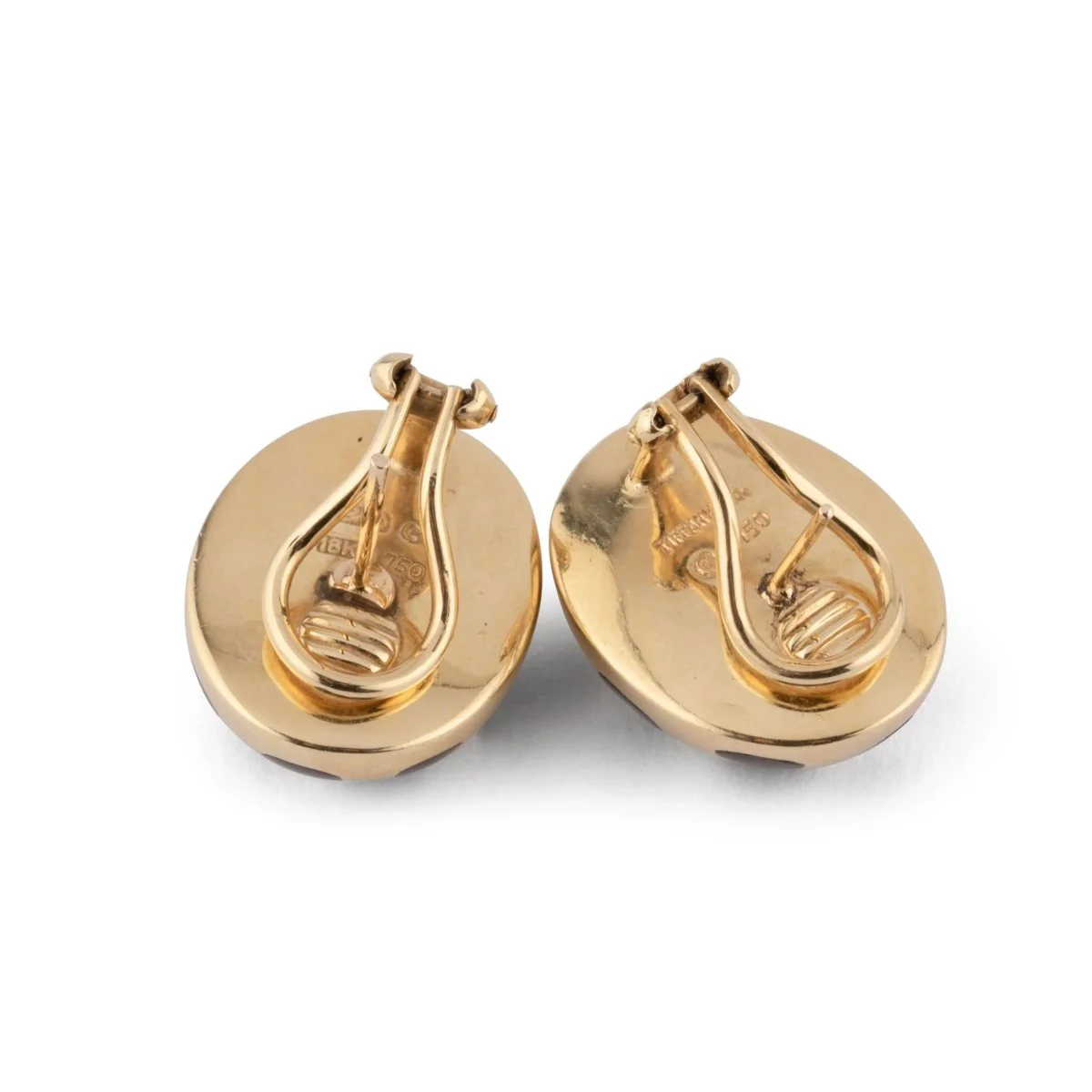 TIFFANY & CO. by ANGELA CUMMINGS yellow gold and black jade earrings - Image 3