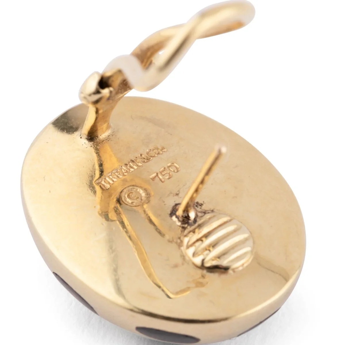 TIFFANY & CO. by ANGELA CUMMINGS yellow gold and black jade earrings - Image 4