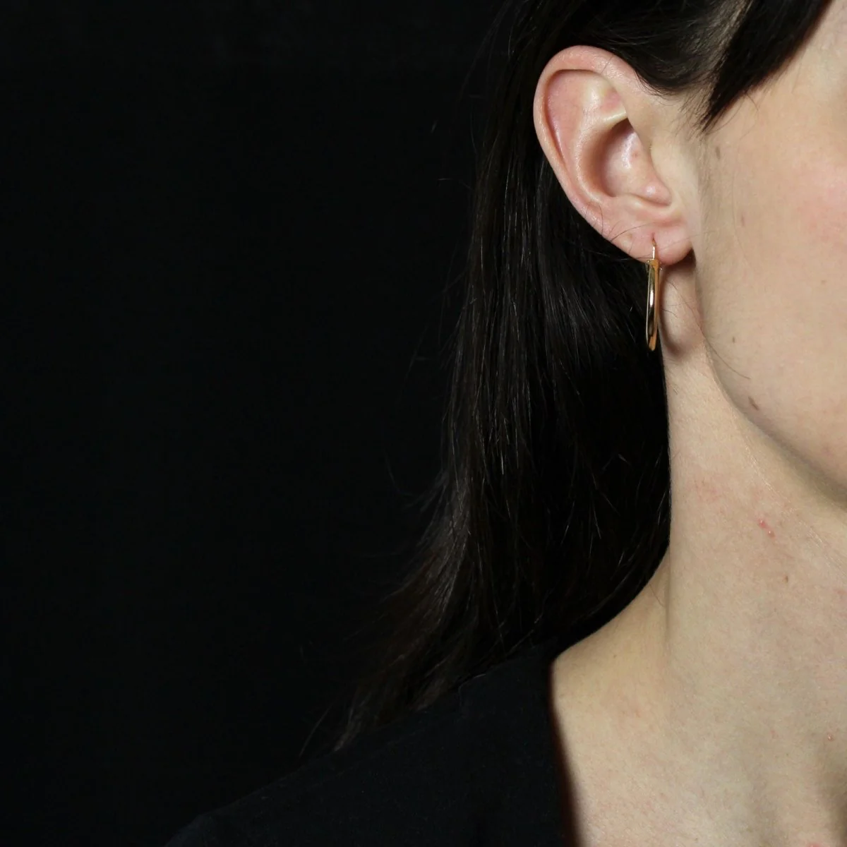 Earrings Creoles in rose gold - Image 2