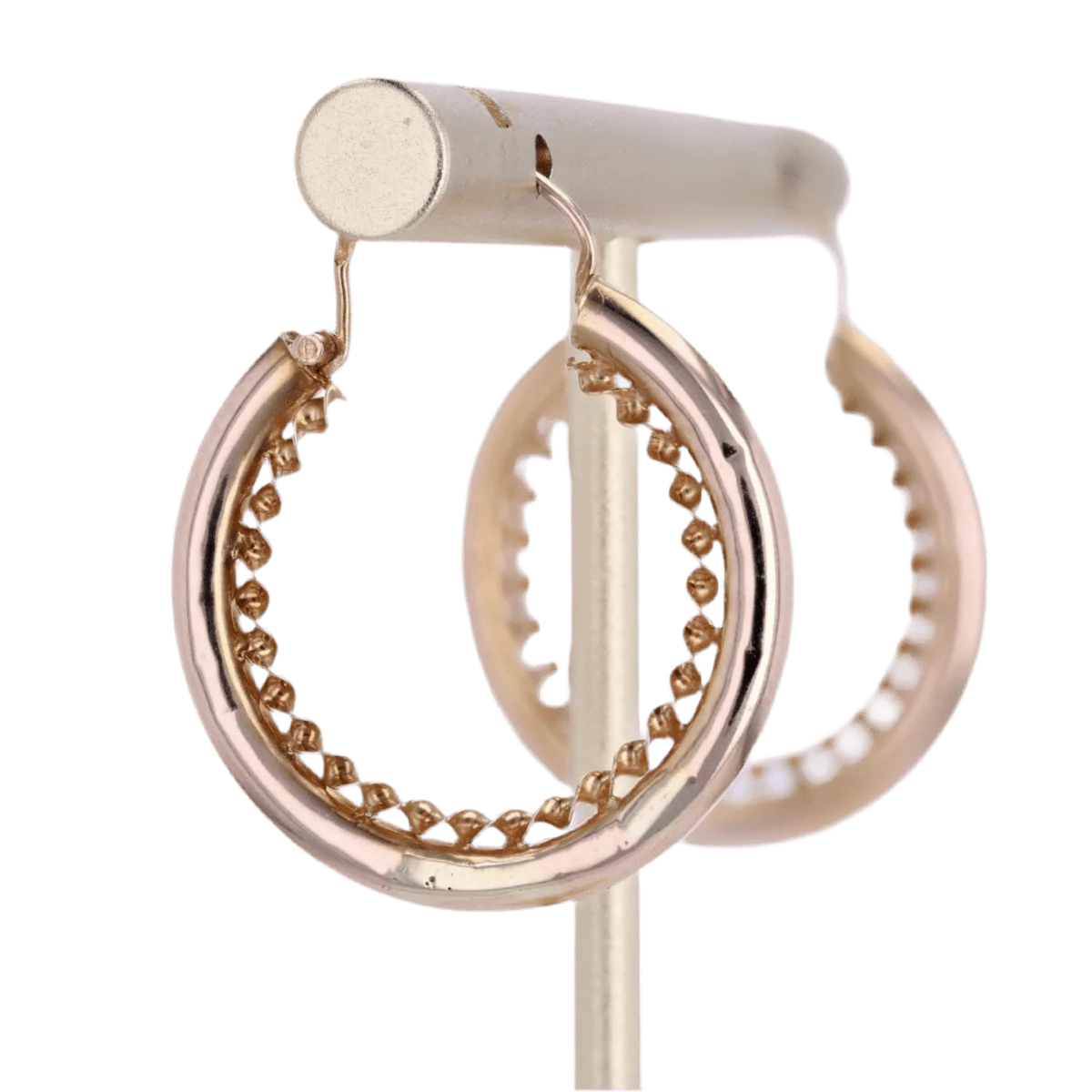 Earrings Creoles in rose gold - Image 3
