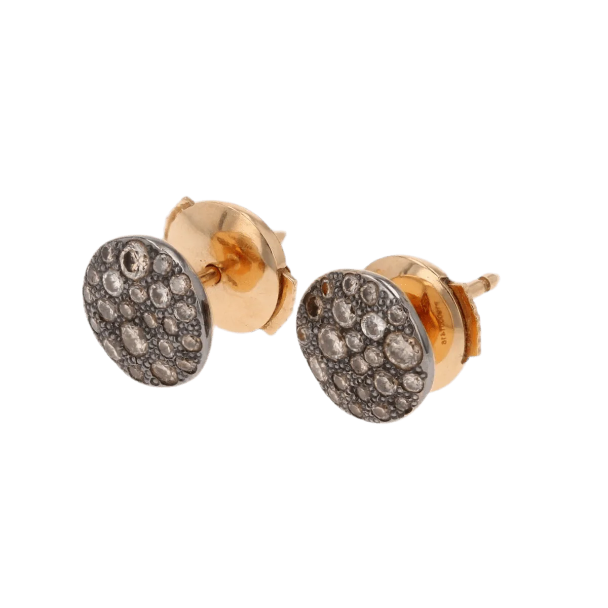 Earrings POMELLATO chips in rose gold and diamonds - Image 4