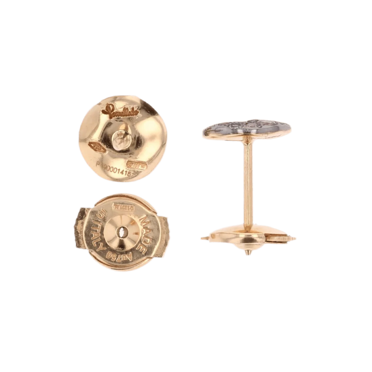 Earrings POMELLATO chips in rose gold and diamonds - Image 5