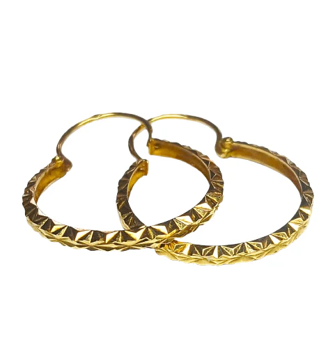 Creole earrings in yellow gold - Image 3