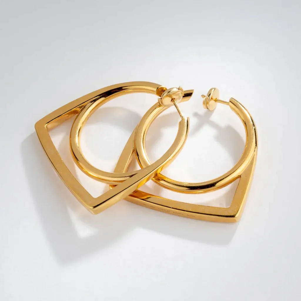 FRED “Success” Creole earrings in yellow gold - Image 2
