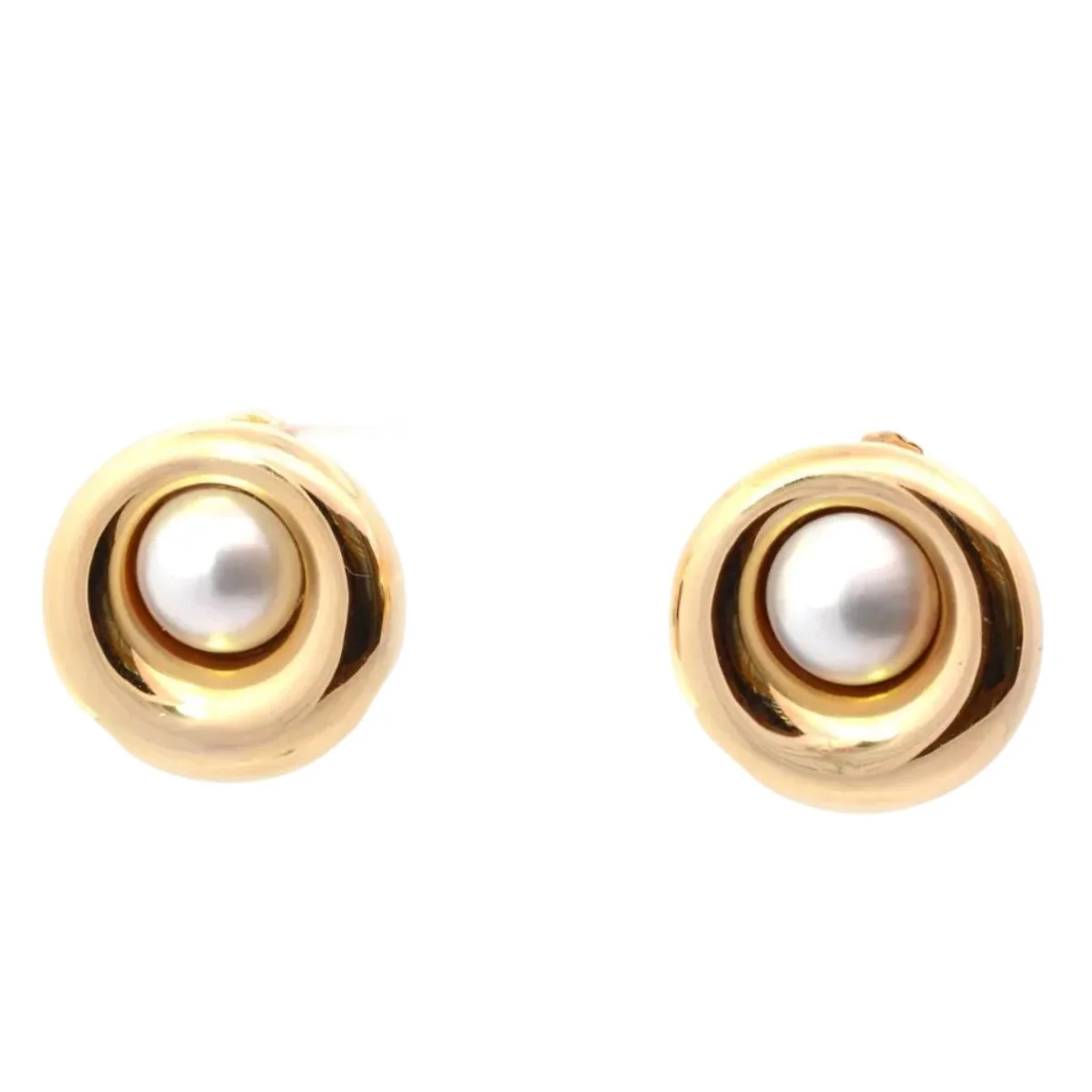 Earrings Clips CHAUMET in yellow gold and pearls