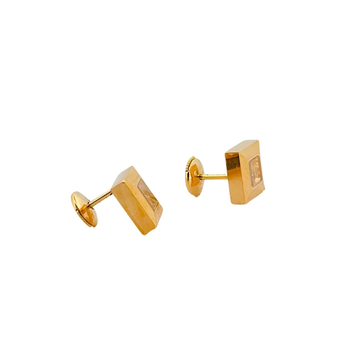 CHOPARD “Happy Diamonds Icons” earrings in yellow gold and diamonds - Image 3