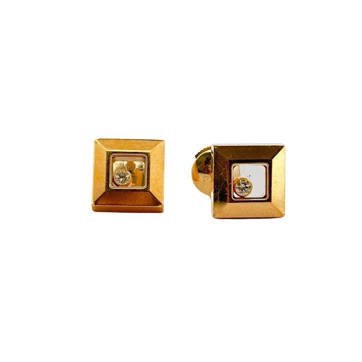 CHOPARD “Happy Diamonds Icons” earrings in yellow gold and diamonds - Image 7