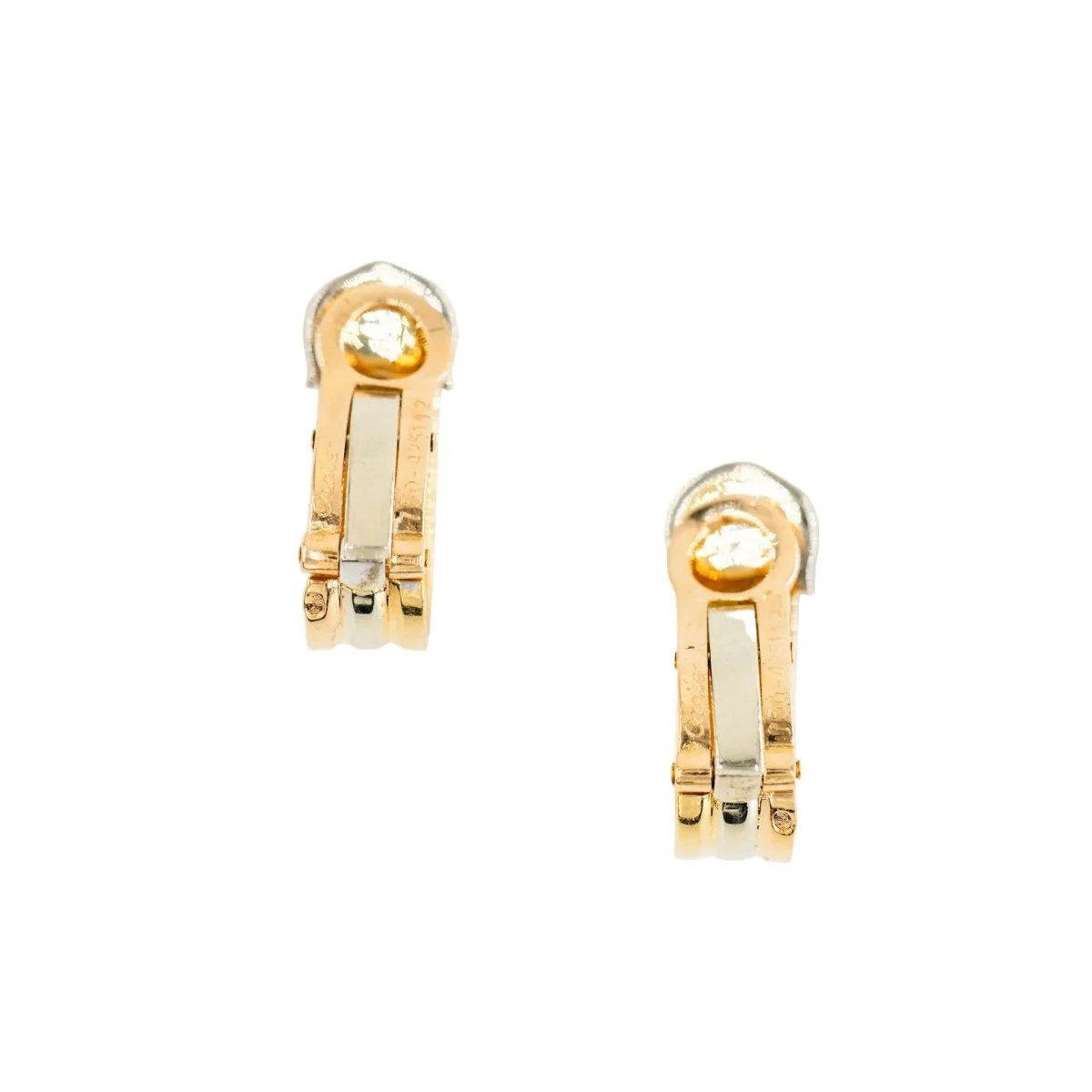 CARTIER "C de Cartier" Clip Earrings in white gold, yellow gold, and rose gold - Image 7